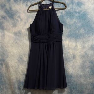 Navy Halter Dress — AW Bridal